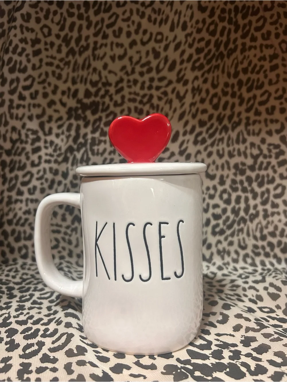Rae Dunn Ceramic “Kisses-Hugs” Mug